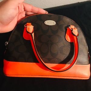 💥 Mini Neon Orange Crossbody Coach Bag 💥